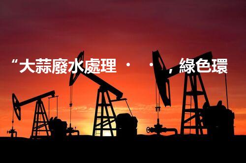 “大蒜廢水處理，綠色環(huán)保新篇章”